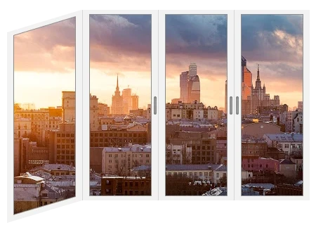 Балкон г-образный Aluvet Cold