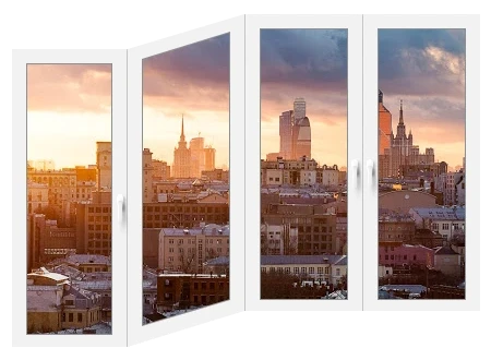 Балкон зиг-заг Veka Softline 70