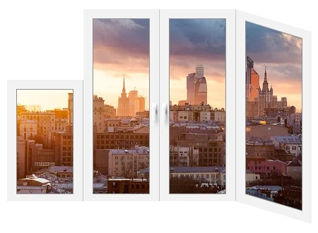 Балкон с глухой створкой Veka Softline 82