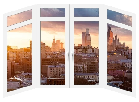 Балкон с фрамугой Rehau Euro Design