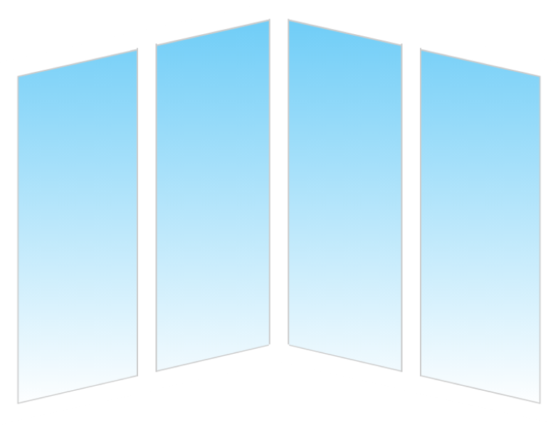 Эркерное угловое пластиковое окно Veka Softline 70