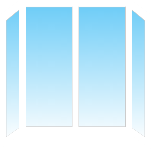 Эркерное прямоугольное пластиковое окно Veka Softline 70