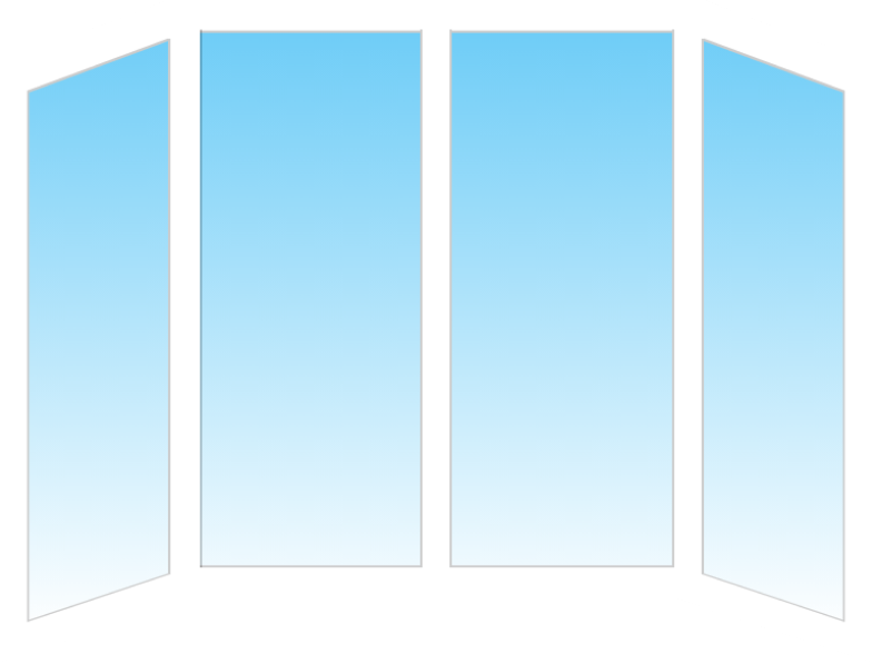 Эркерное трапециевидное пластиковое окно Veka Softline 82