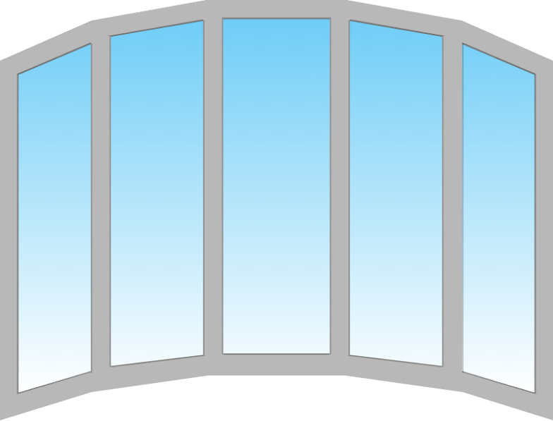 Эркерное полукруглое алюминиевое окно Schuco AWS 70 HI