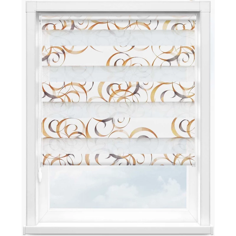 Зебра авангард 2870 коричневый, 280 см - 1