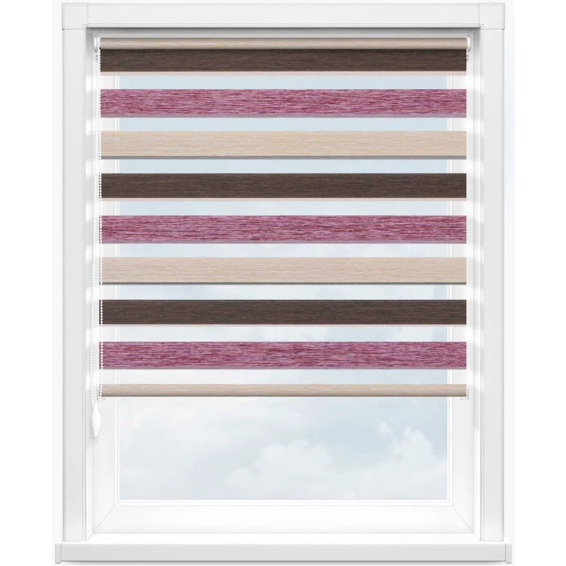 Зебра дайкири 4858 вишневый, 280 см - 1