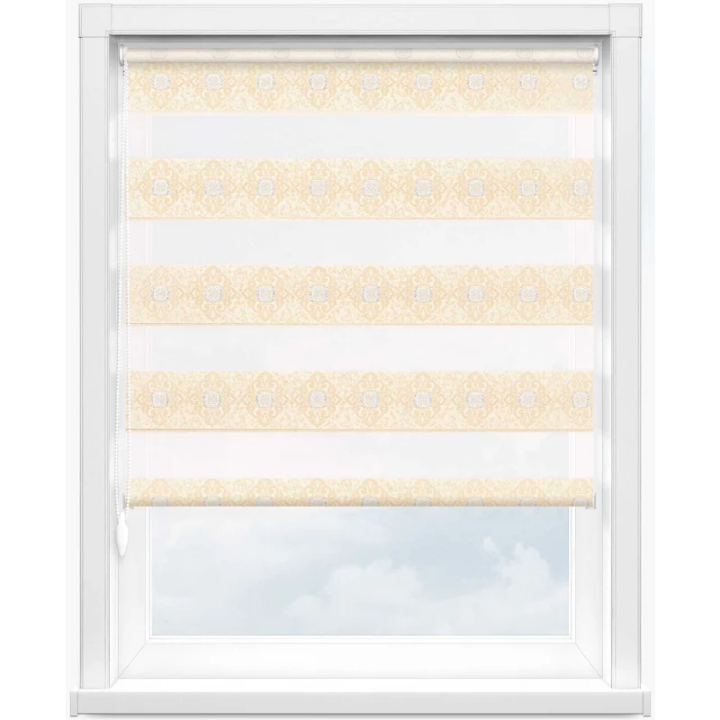 Зебра дамаск 2406 бежевый, 270 см - 1