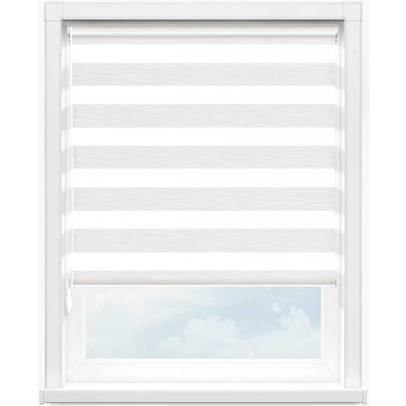 Зебра лотос 0225 белый, 280 см - 1