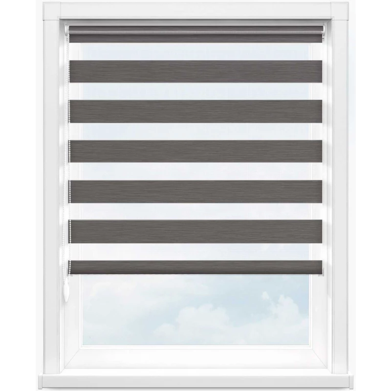 Зебра лотос 1881 т. серый, 280 см - 1