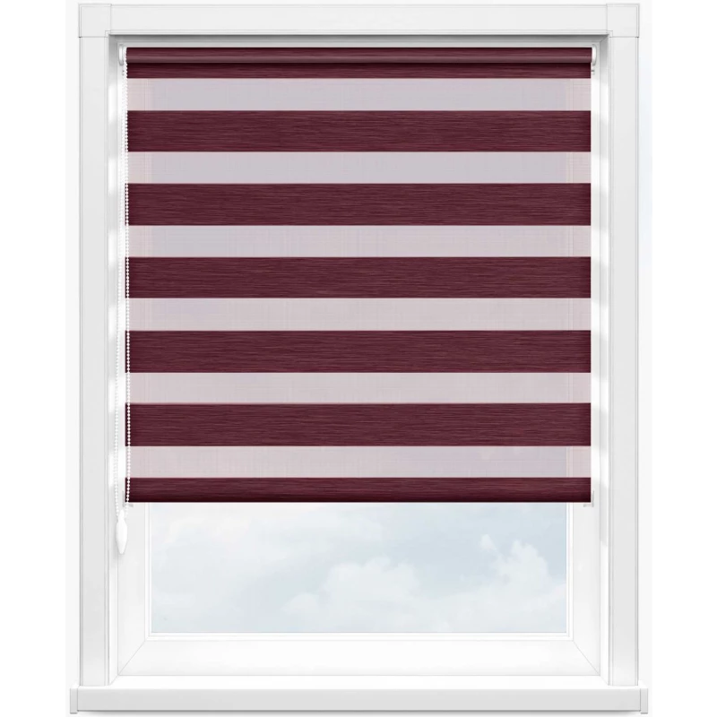 Зебра монтана 4858 бордо, 280 см - 1