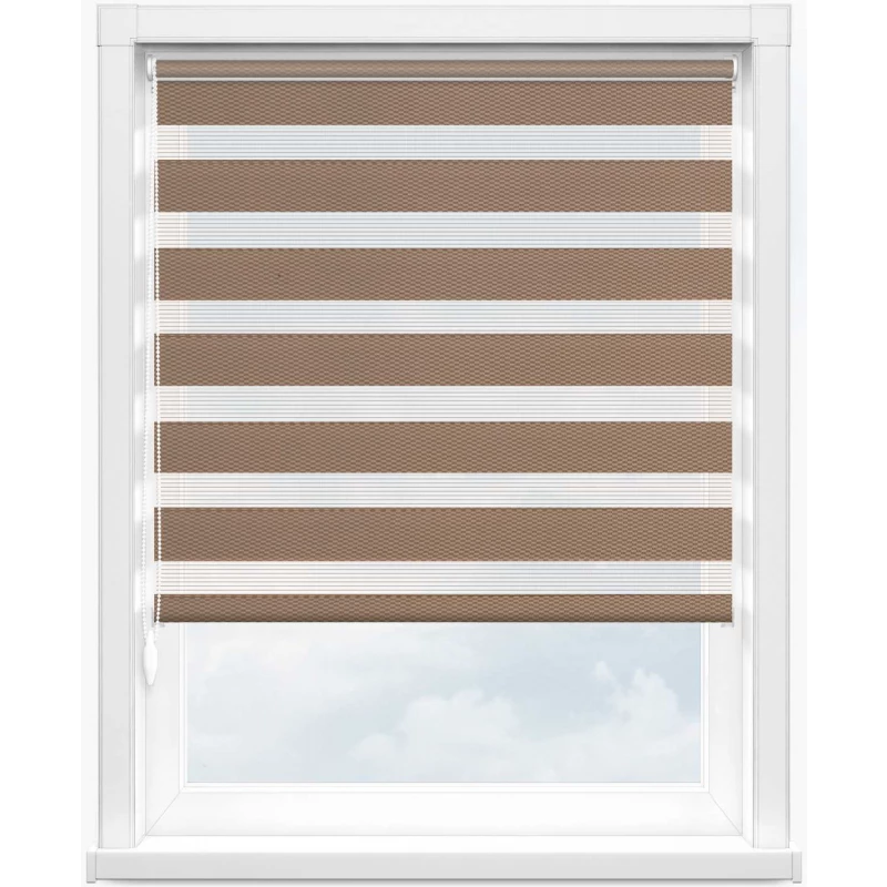 Зебра тетрис 2746 темно-бежевый, 280 см - 1