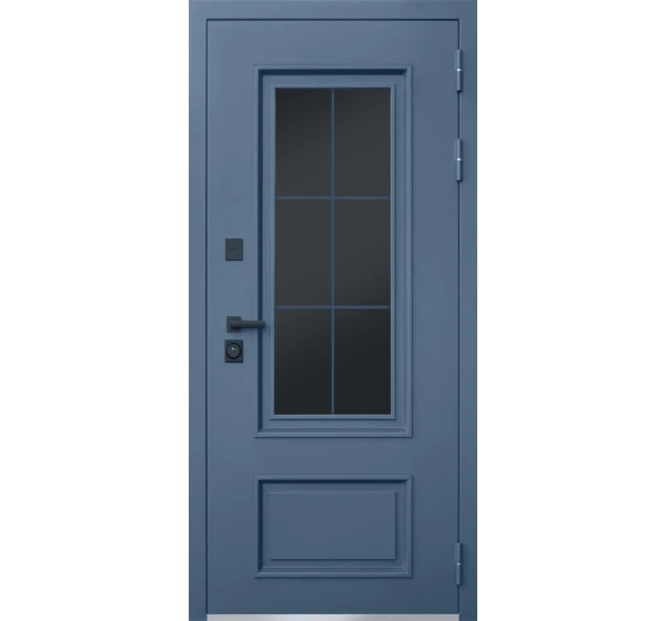 Стальная дверь Эльбрус с окном и английской решеткой (терморазрыв 3к)