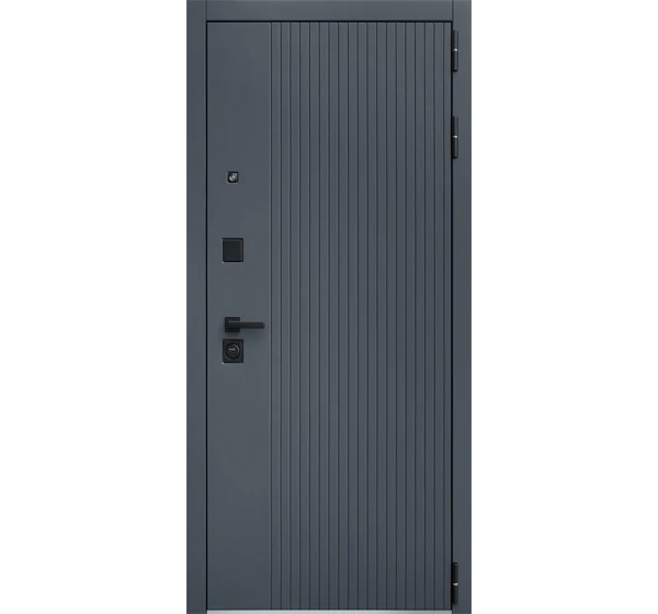 Стальная дверь Вертикаль с зеркалом