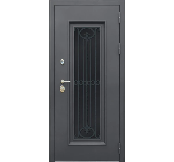 Стальная дверь Grand Lux light 2 с окном и лазерной резкой (терморазрыв 3к)