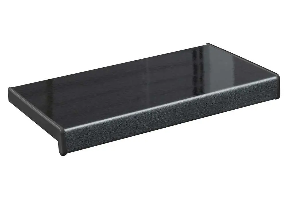 Подоконник Crystallit графит глубокий глянец