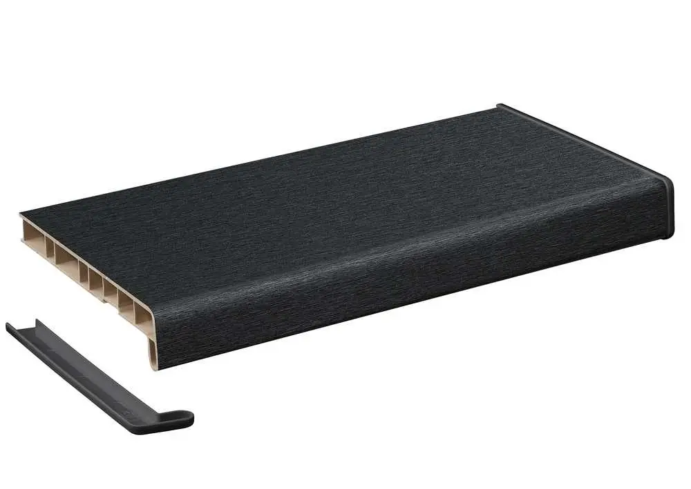 Подоконник Crystallit графит clean touch