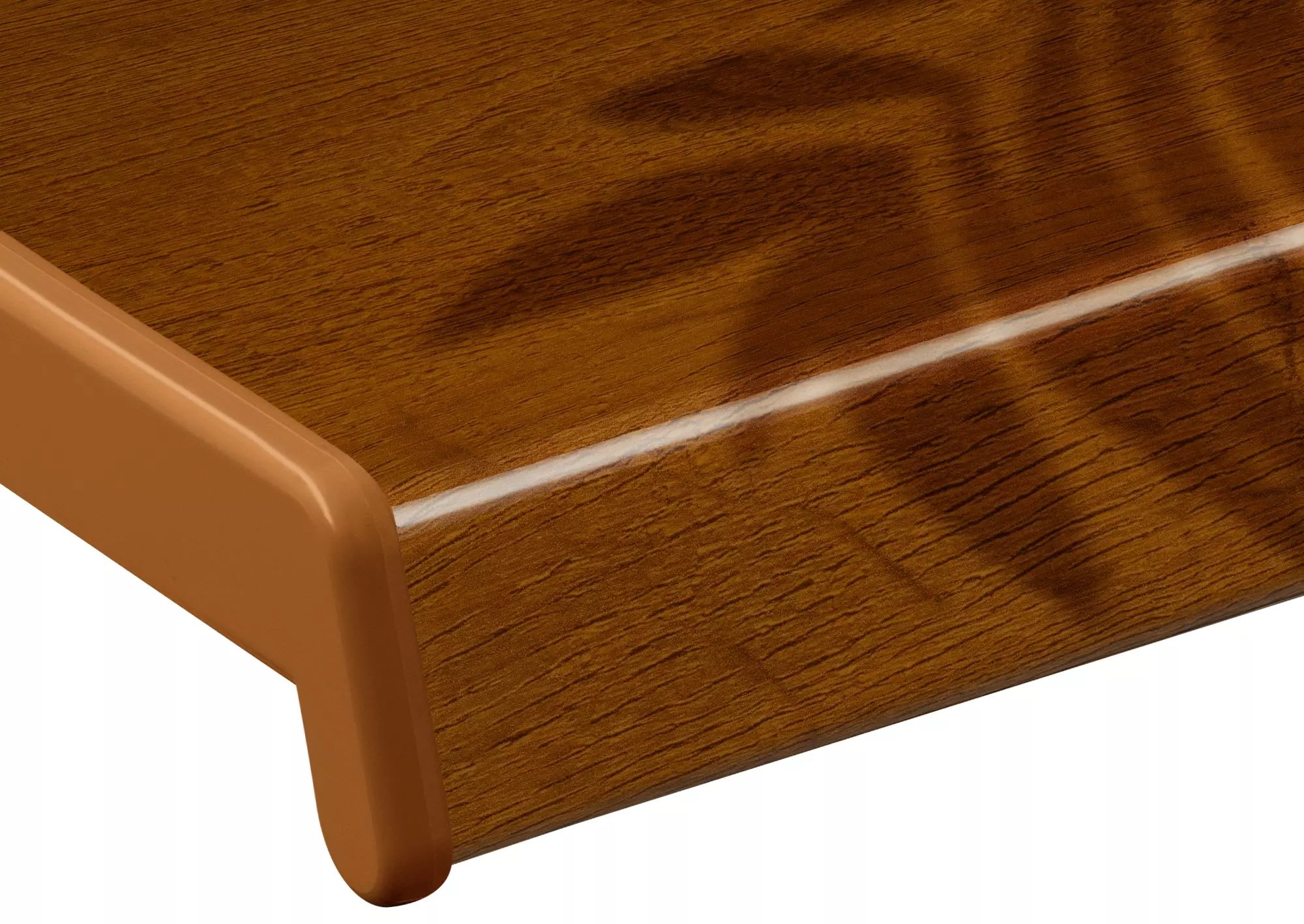 Подоконник Crystallit золотой дуб глянцевый