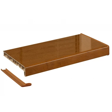 Подоконник Crystallit золотой дуб глянцевый