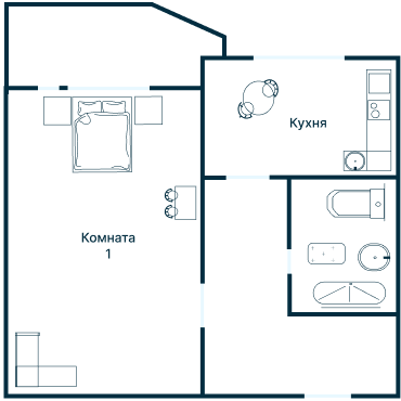 Остекление планировки 4910 дома П-44Т