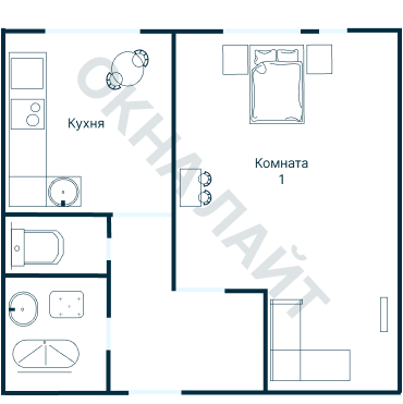 Остекление планировки 3582 дома П-46