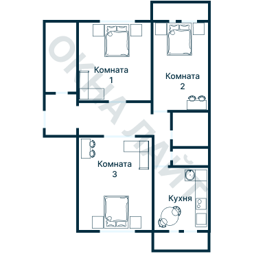 Остекление планировки 3616 дома П-46