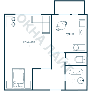 Остекление планировки 3694 дома П-55