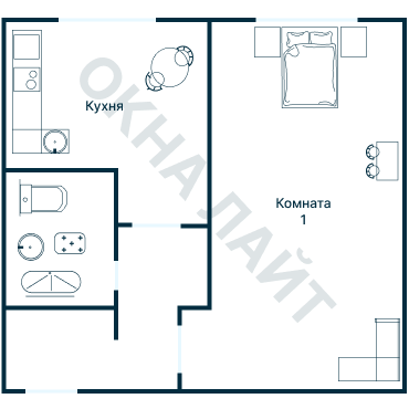 Остекление планировки 3940 дома П-55М