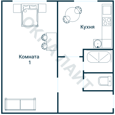 Остекление планировки 3797 дома П-55М/2