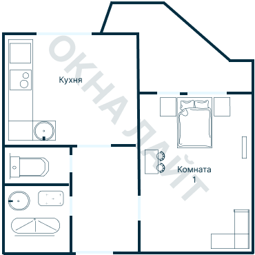 Остекление планировки 3963 дома ПД-4