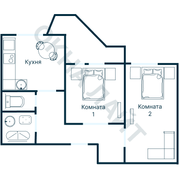 Остекление планировки 3974 дома ПД-4