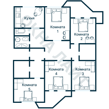 Остекление планировки 4001 дома ПД-4
