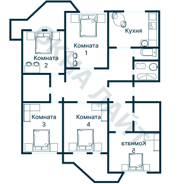 Остекление планировки 4006 дома ПД-4