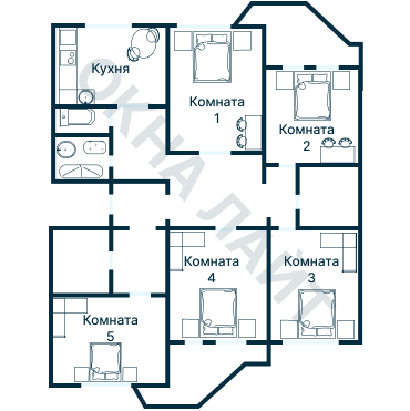 Остекление планировки 4010 дома ПД-4