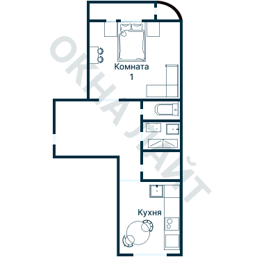 Остекление планировки 4023 дома С-222