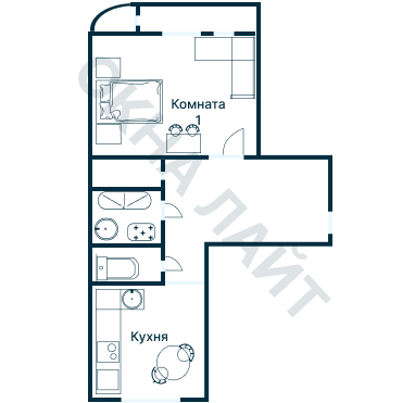 Остекление планировки 4032 дома С-222