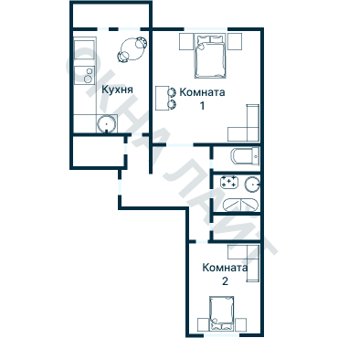 Остекление планировки 4044 дома С-222