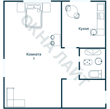 Остекление планировки 4058 дома С-222