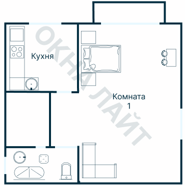 Остекление планировки 4065 дома С-222