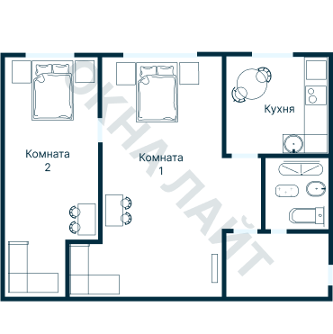 Остекление планировки 4071 дома С-222