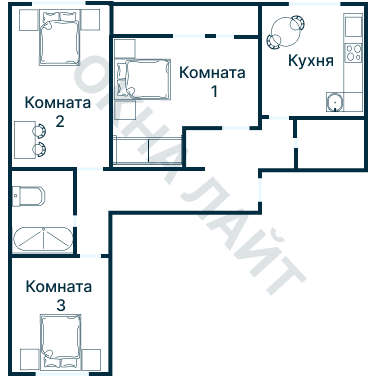 Остекление планировки 4093 дома С-222