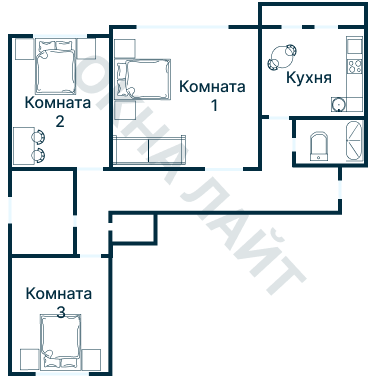 Остекление планировки 4097 дома С-222