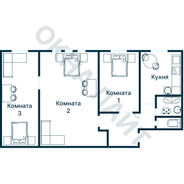 Остекление планировки 4101 дома С-222