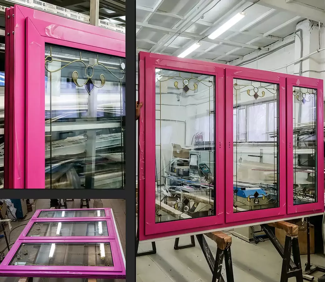 Ламинированные окна в массе