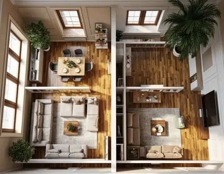 Rectangle 537 Остекление 2 комнатной квартиры планировка