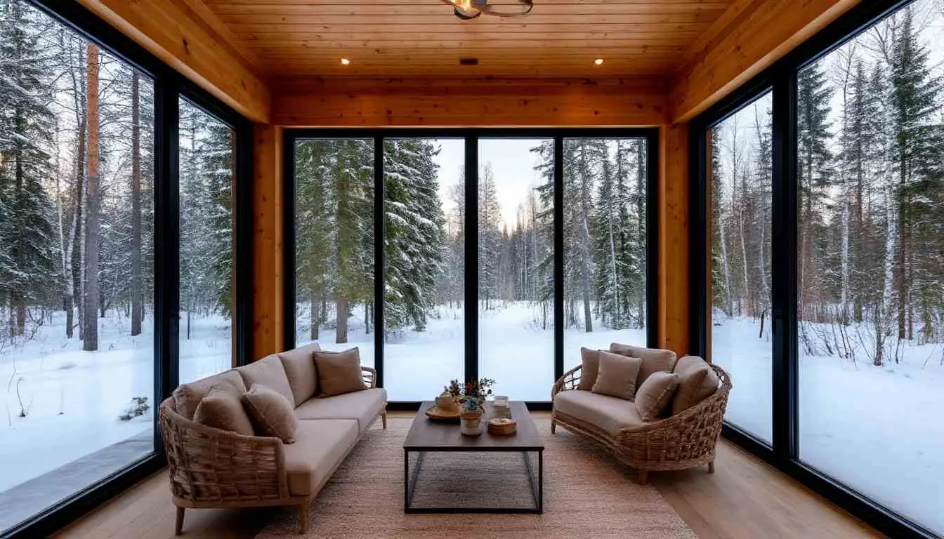 Алюминиевое остекление без теплоизоляции для загородного дома