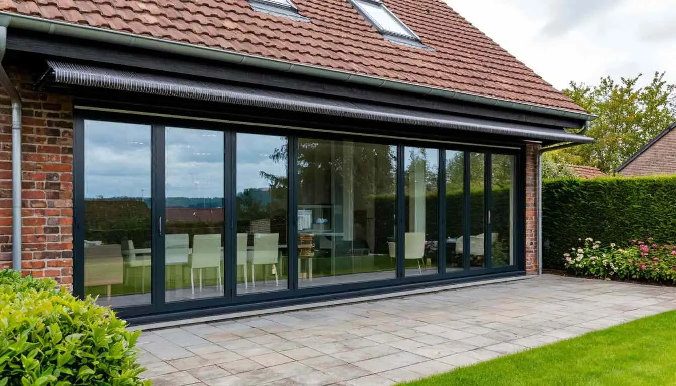 Видимый голубоватый отлив на стеклопакете с многофункциональным покрытием 