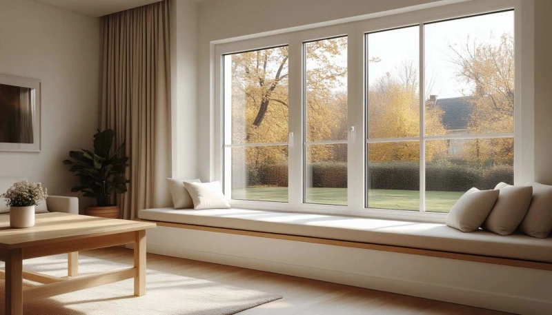 пластиковое белое окно в доме