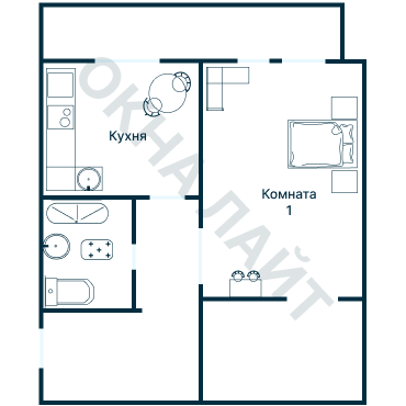 Остекление планировки 1048 дома 1МГ-601
