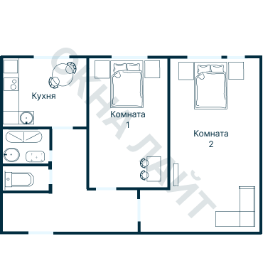 Остекление планировки 4815 Брежневки
