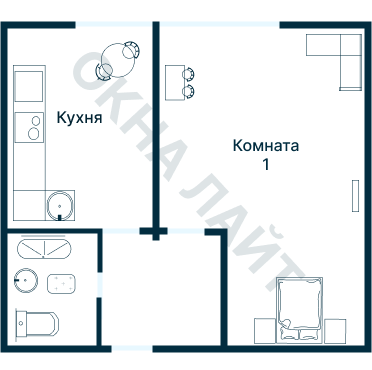 Остекление планировки 4823 Брежневки